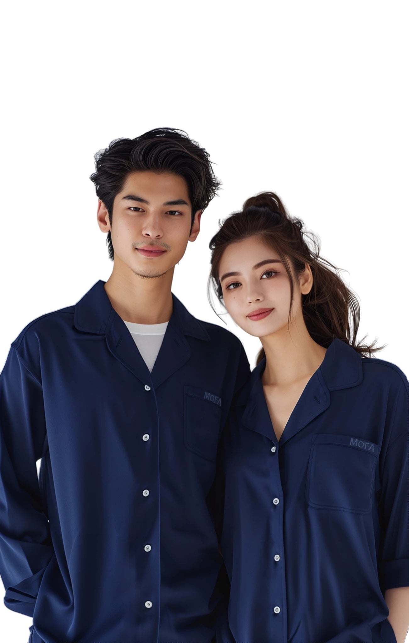 Original MOFA Cotton Stretch Loungewear Set (Long Sleeve • Camp Collar) | MOFATEX™ IONLOCK Anti-Odor